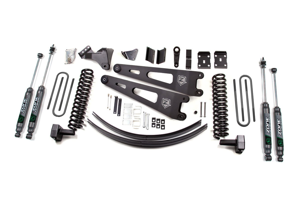 08-10 Ford F-250/F-350 Super Duty 6 Inch Lift Kit Gas Without Overload Fox Shocks Zone Offroad