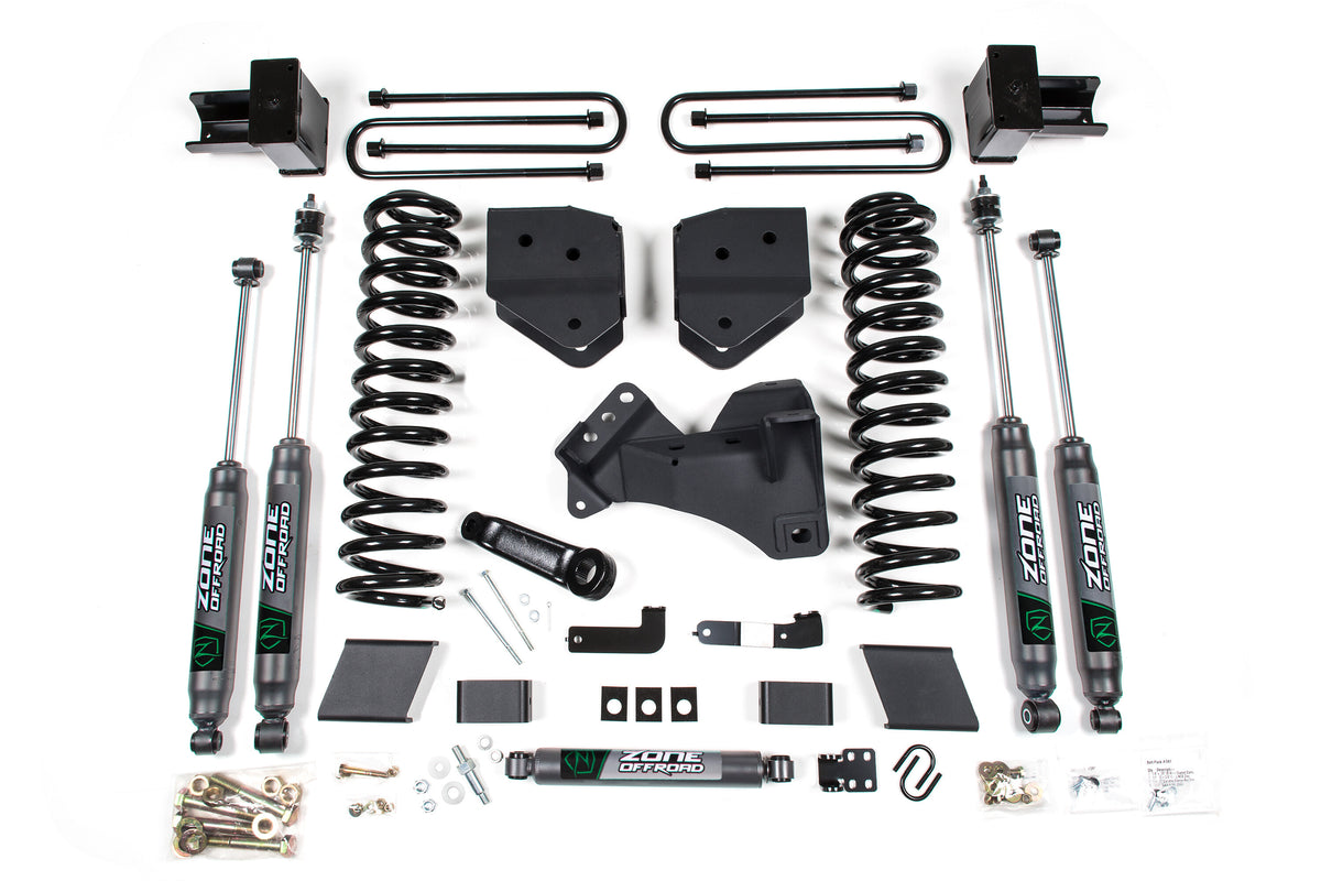 17-19 Ford F-250/350 Super Duty 4 Inch Diesel 3 Leaf Main With Nitro Shocks Zone Offroad