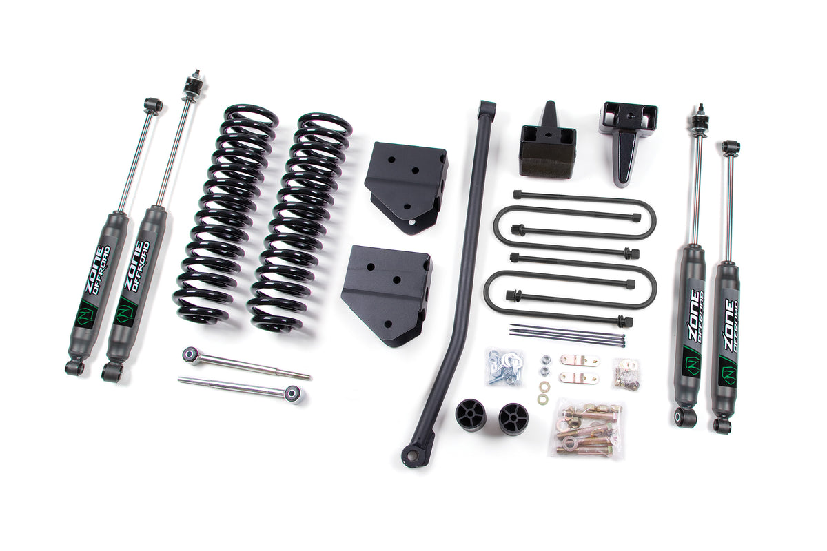 05-07 Ford F-250/F-350 Super Duty 4 Inch Lift Kit With Nitro Shocks Zone Offroad