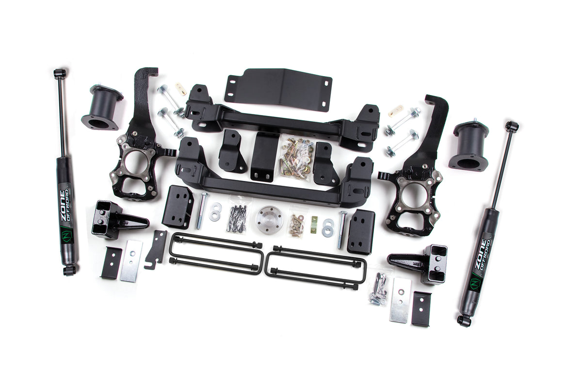 2014 Ford F-150 6 Inch Lift Kit 4 Inch Rear Block With Nitro Shocks Zone Offroad