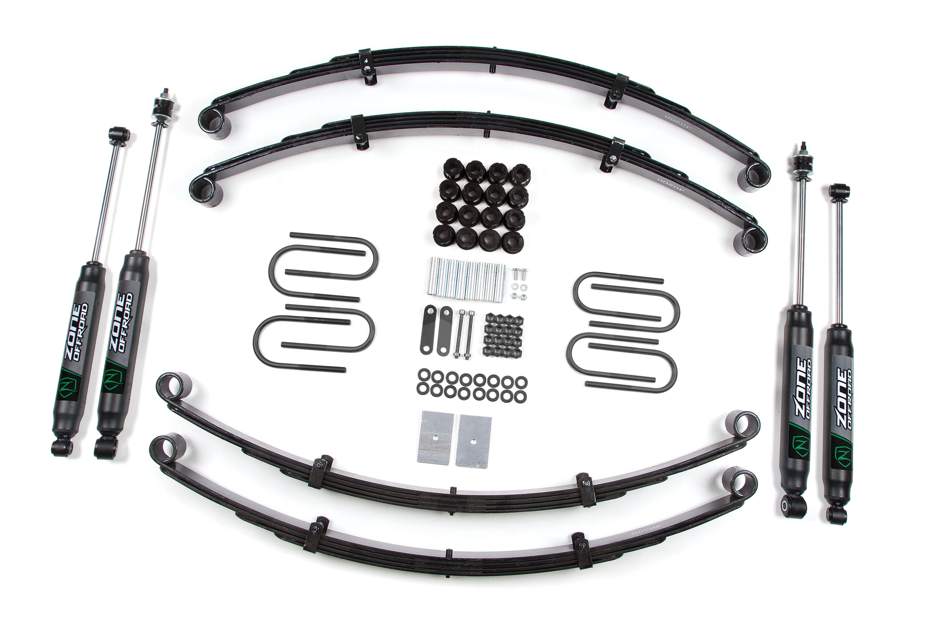 87-95 Jeep Wrangler YJ 2 Inch Leaf Spring Lift Kit Zone Offroad - view 2