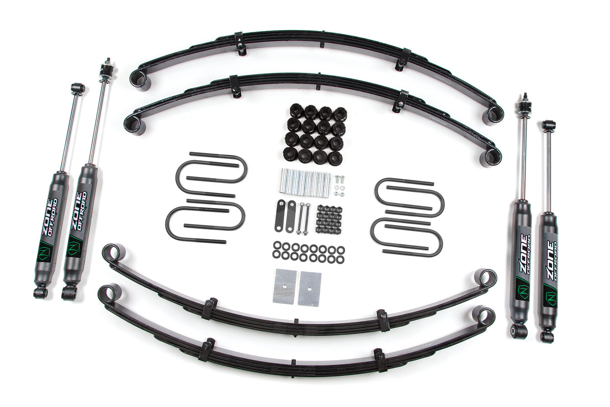 87-95 Jeep Wrangler YJ 2 Inch Leaf Spring Lift Kit With Nitro Shocks Zone Offroad