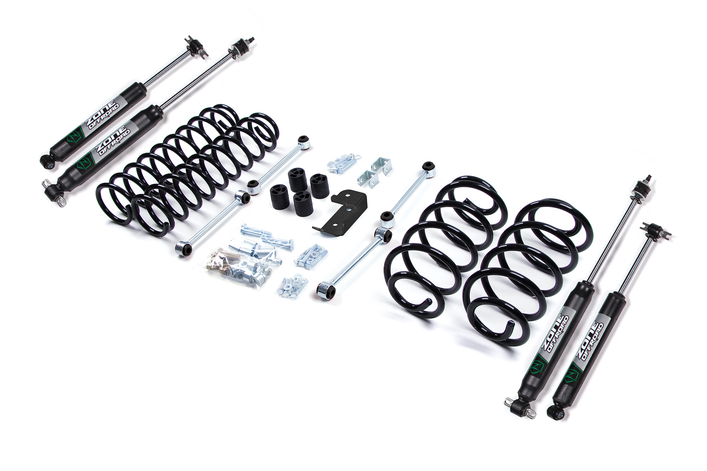 97-02 Jeep Wrangler TJ 3 Inch Coil Spring Lift Kit Zone Offroad - view 3