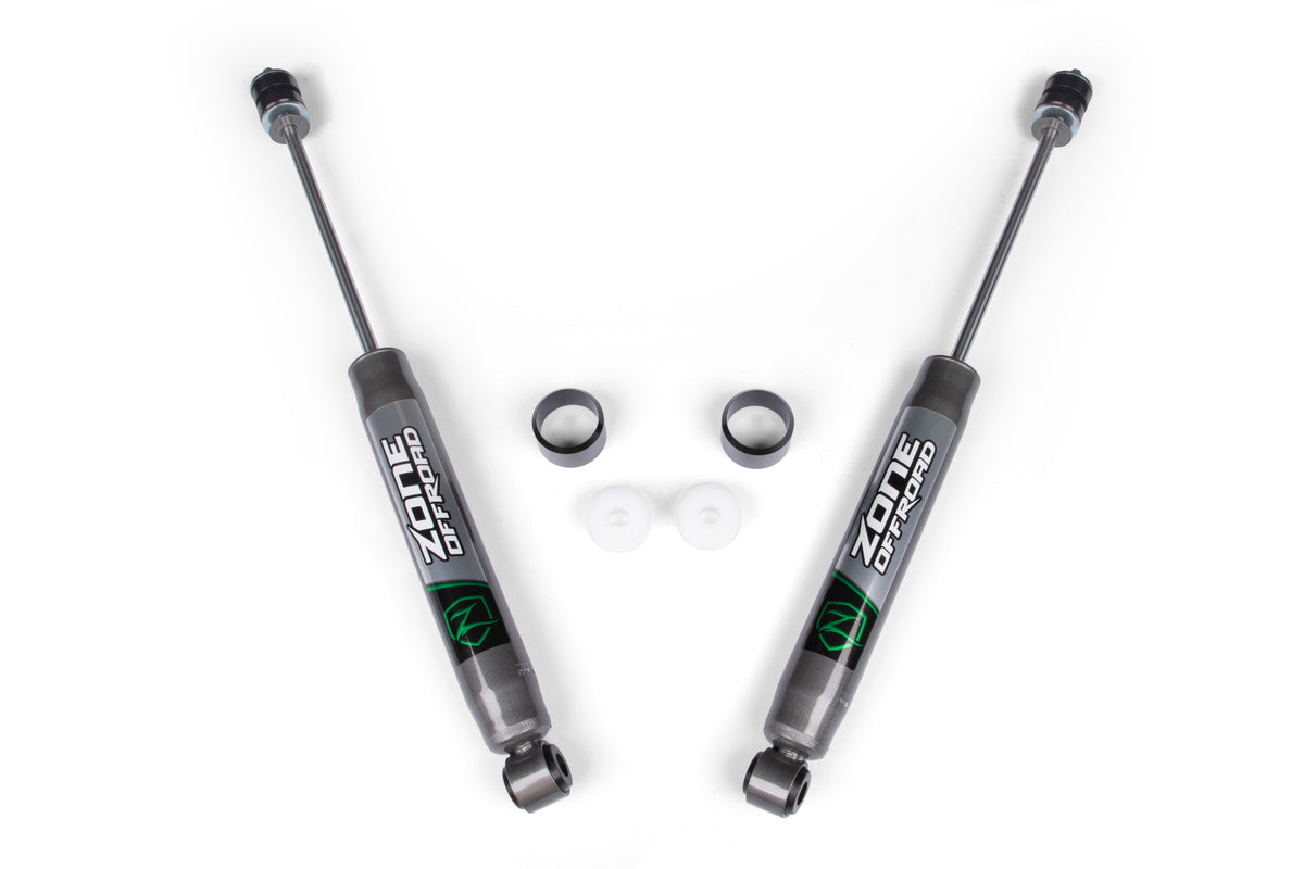 24-26 Toyota Tacoma (Base Model Black Body Struts) 4WD 2 Inch Leveling Kit 0 Inch Rear Lift Nitro Shocks Zone Offroad