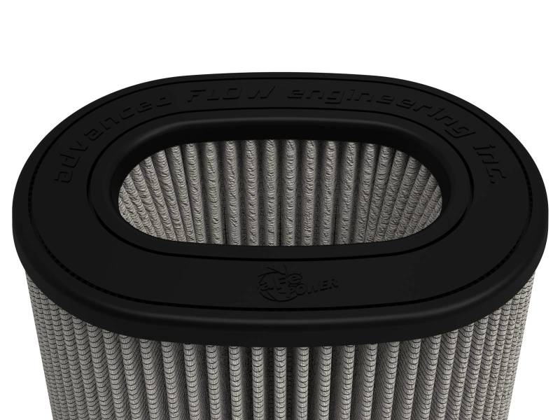 aFe MagnumFLOW Pro DRY S Air Filter featuring a durable design with a black top and pleated filter media for optimal airflow.