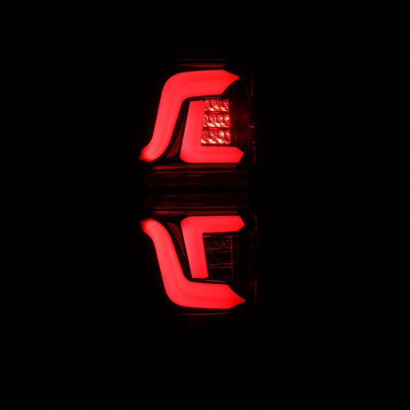 AlphaRex 17-19 Ford F250 Super Duty PRO-Series LED Tail Lights Jet Black (w/o Blind Spot Sensor)