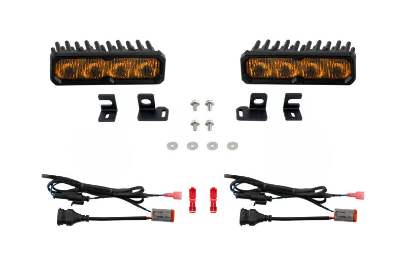 Diode Dynamics 24-26 Toyota 4Runner Fog SS6 Sport LED Kit Yellow 3000K