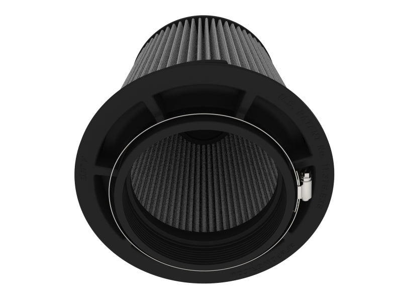 afe Momentum Intake Replacement Air Filter with inverted design, featuring a cylindrical shape and pleated filter media.