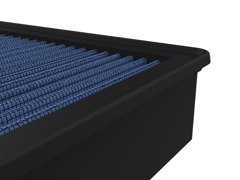 afe Magnum FLOW OE Replacement Air Filter for GM Diesel Trucks 20-25 V8-6.6L L5P, featuring a blue filter media design.