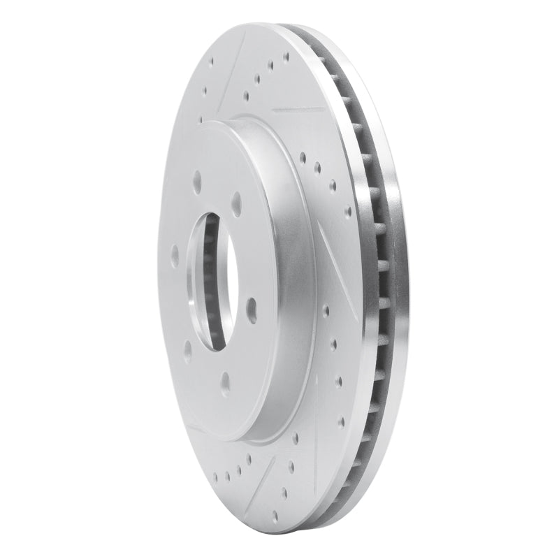 R1 04-08 Ford F-150 4WD Front Left Drilled & Slotted Silver Brake Rotor