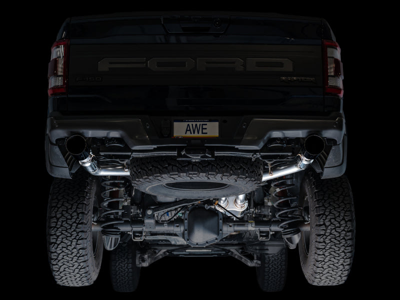 AWE Tuning Gen 3 Ford Raptor SwitchPath Exhaust - Diamond Black Tips