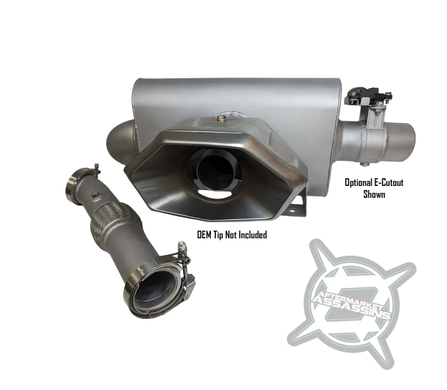 Aftermarket Assassins 2024 Can Am Maverick R Full Exhaust with Center Exit & 3" Side Dump **3-5 day lead time**