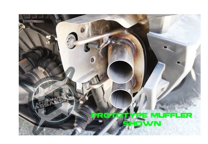 Aftermarket Assassins Stainless Slip-On Exhaust for 2024 RZR XP 1000