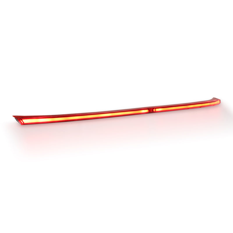 AlphaRex 22-24 Toyota GR86 LUXX LED trunk center light in vivid red, designed for enhanced visibility and style.