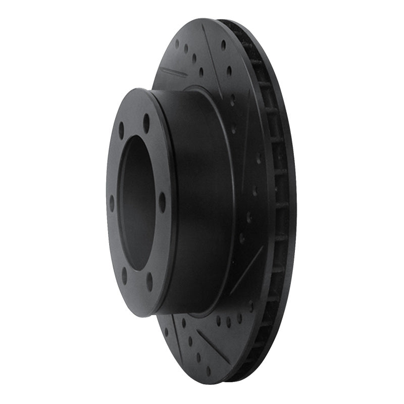 R1 95-04 Toyota 4Runner Front Right Drilled & Slotted Black Brake Rotor