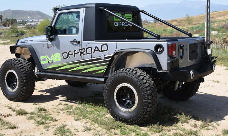 DV8 Offroad 07-18 Jeep Wrangler JK Front Aluminum Inner Fender - Black