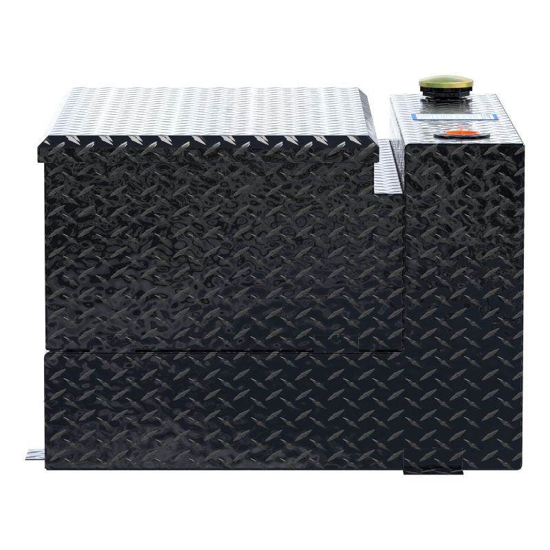 UWS Gloss Black 50-Gallon Combo Aluminum Transfer Tank Model TT-50-COMBO-BLK