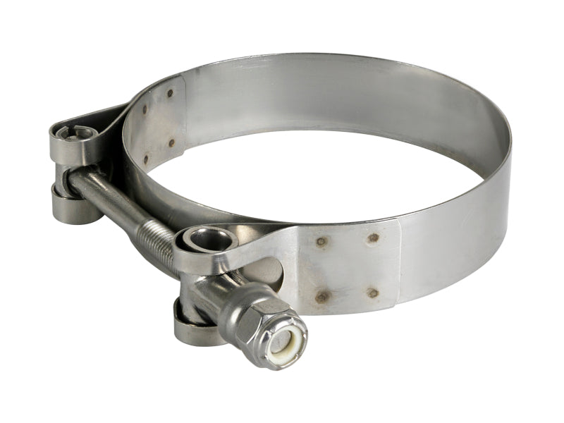 afe Magnum FORCE T-Bolt Replacement Clamp Kit designed for 2-13/16 to 3-1/8 inch ID range, made of durable stainless steel.