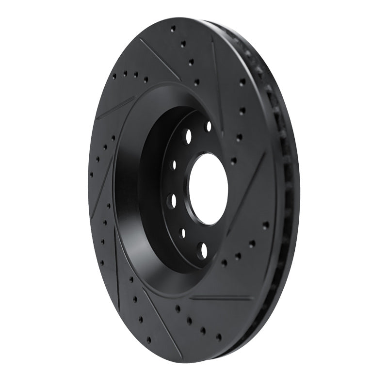 R1 18-25 Jeep Gladiator Front Left Drilled & Slotted Black Brake Rotor
