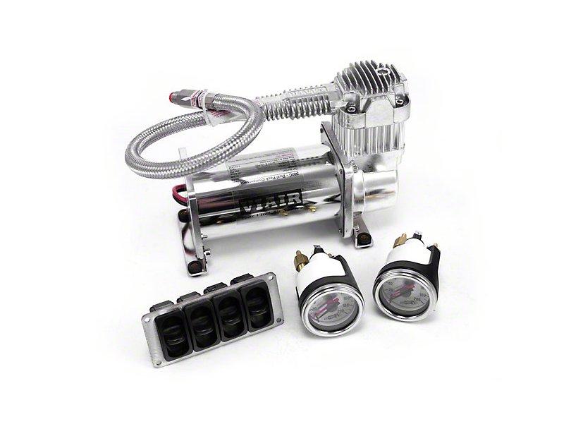 Air Lift Performance complete suspension kit for 2005-2014 Mustang, featuring compressor, gauges, and air management components.