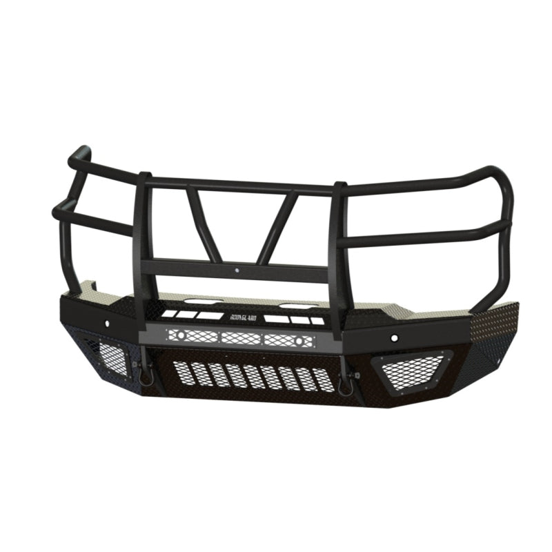 Bodyguard T2 Front Extreme - Sensor Cutouts Factory Fog Cutouts Receiver Skid Plate W/ Mesh Grille No Camera Harness Gloss Black Powder Coat Model EEC24BYHGMN
