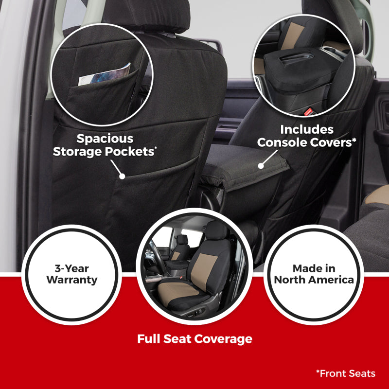 Covercraft 21-24 Dodge Durango Endura PrecisionFit Custom Front Row Seat Covers - Charcoal/Silver