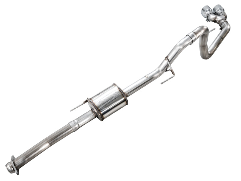 AWE Tuning 21-25 Ford F150 (14th Gen Reg Cab) Cat-Back Exhaust - 4.5in Dual Side Exit Chrome Tips