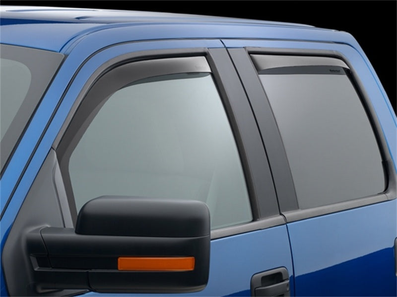 WeatherTech 04-08 Ford F150 Super Cab Front & Rear Side Window Deflectors - Dark Smoke