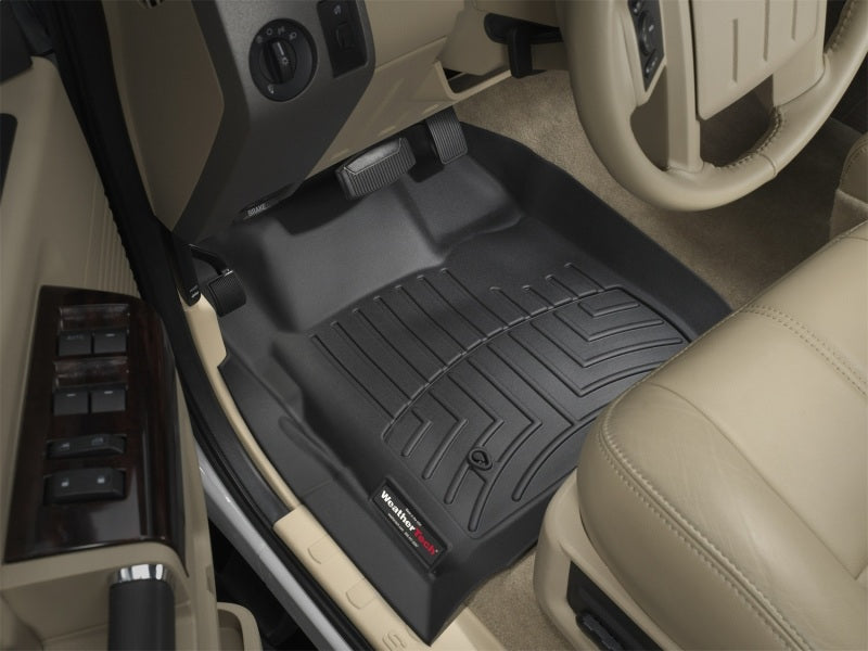WeatherTech 08-10 Ford F250/F350/F450/F550 Super Duty Regular Cab Front FloorLiner - Black