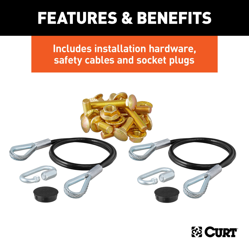 CURT Tow Bar Base Plate, Select Ford Bronco w/ Modular or Standard D-Ring Bumper Model 70143