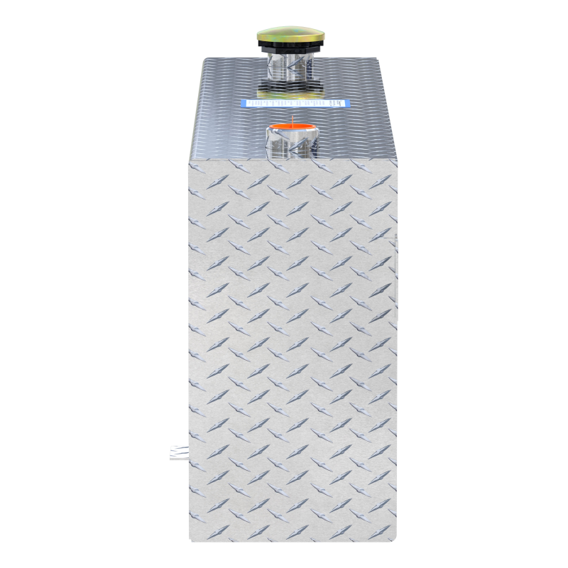 UWS Bright Aluminum 45 Gallon Aluminum Vertical Transfer Tank Model TT-45-R-T-P