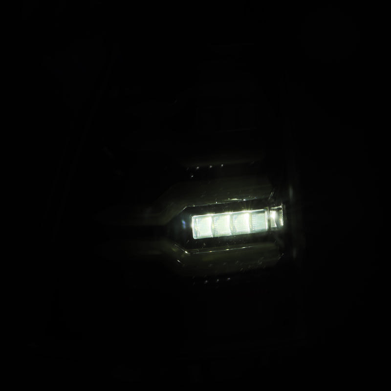 AlphaRex LUXX-Series LED tail lights for 03-09 Toyota 4Runner, featuring a sleek black design and bright illumination.