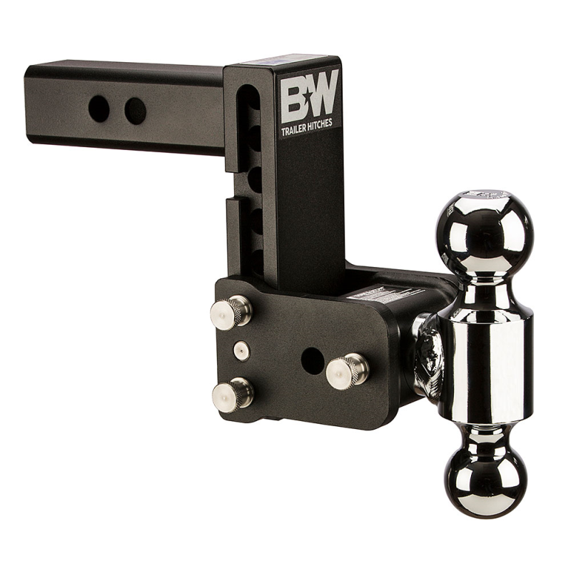 B&W Trailer Hitches Dual Ball Mount Hitches 2" Adj Ball Mount 5" Drop/5-1/2" Rise, Black Model TS10037B
