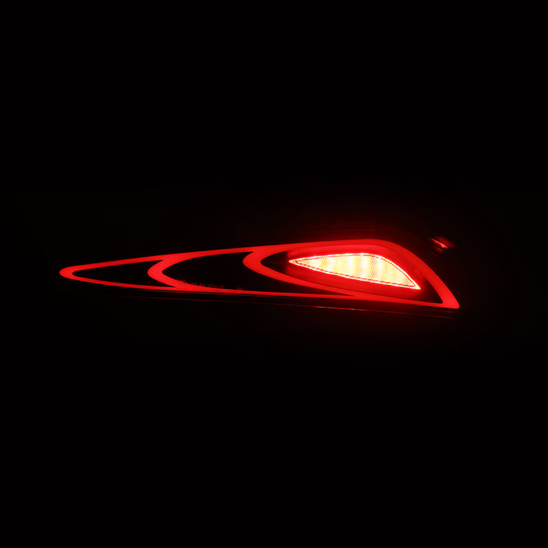 AlphaRex LUXX-Series FT-1 Style LED tail lights for 20-24 Toyota Supra in Alpha-Black finish, showcasing sleek design and bright illumination.