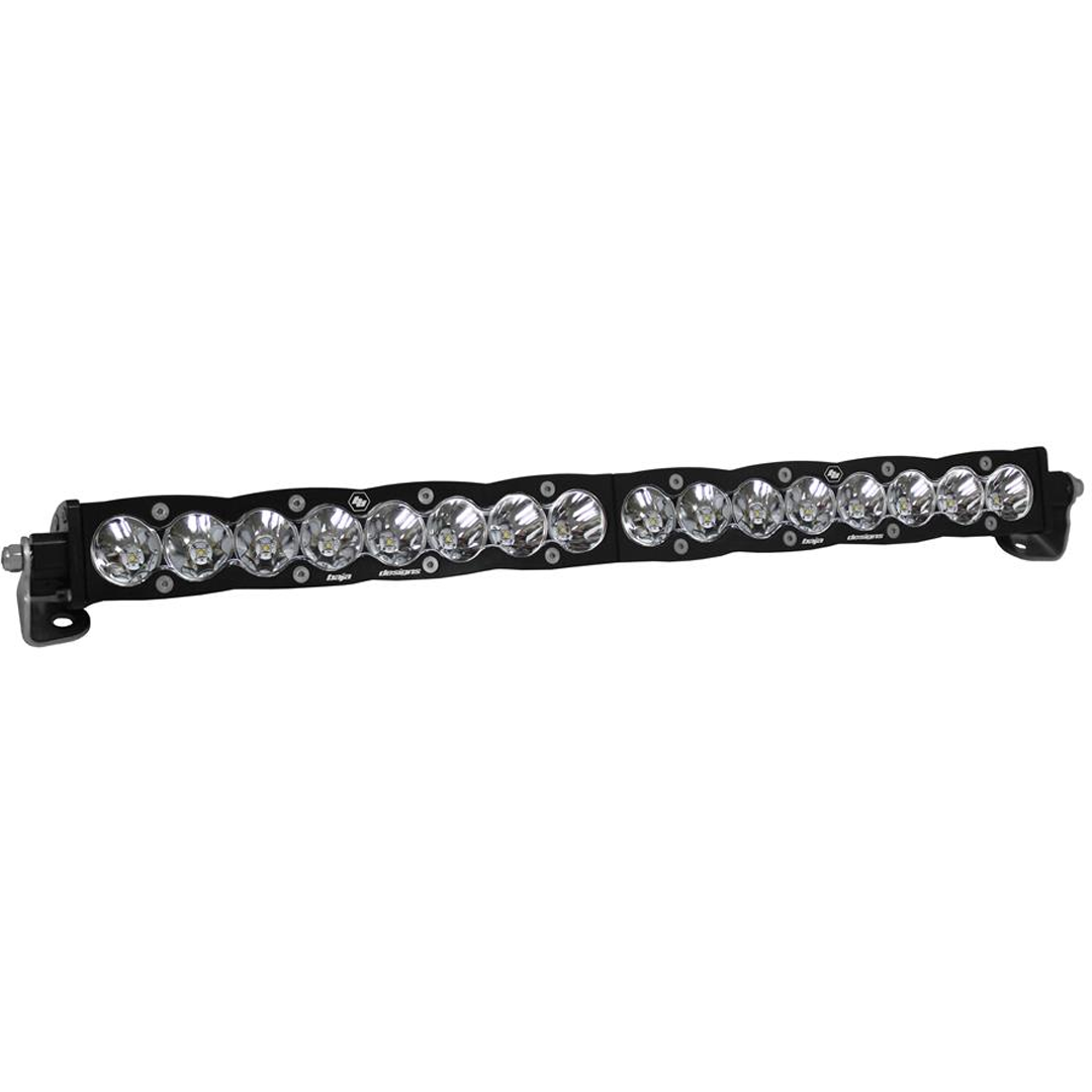Baja Designs S8 20-inch LED light bar featuring multiple high-intensity LED bulbs for enhanced visibility and off-road performance.