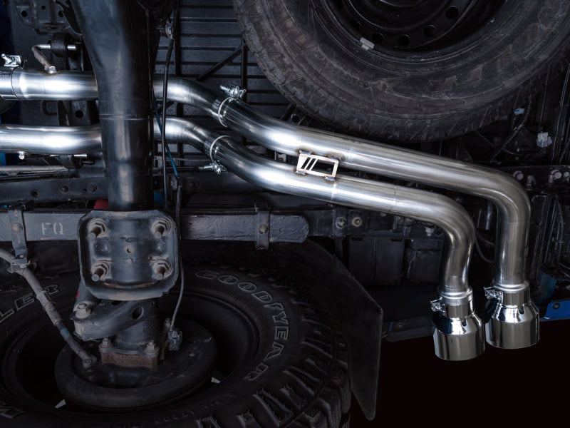 AWE Tuning 16-22 Toyota Tacoma 0FG Cat-Back Exhaust w/ BashGuard - Dual Chrome Silver Tips