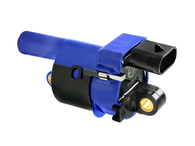 afe SCORCHER ignition coil for GM V8 cars, trucks, and SUVs from 2005 to 2020, designed for improved performance.
