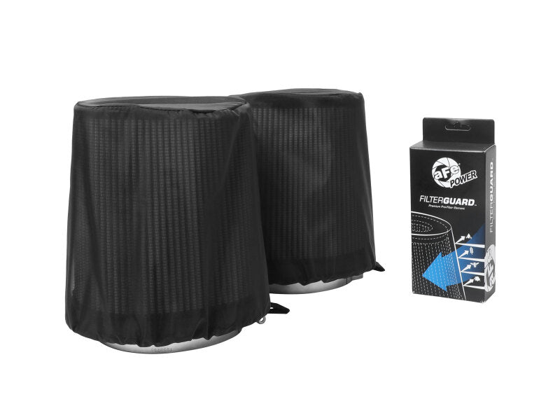 afe Filter GUARD Polyester Pre-Filter designed for specific air filter models, featuring two protective covers and packaging.