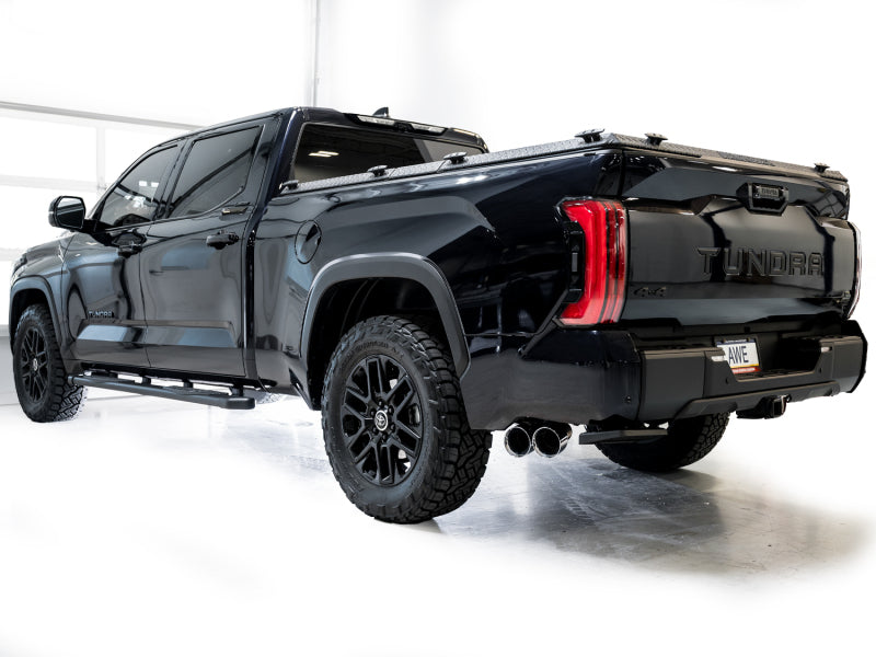 AWE Tuning 0FG Exhaust for 3rd Gen Toyota Tundra - Dual Chrome Silver Tips