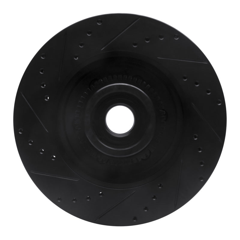 R1 04-08 Ford F-150 RWD Front Right Drilled & Slotted Black Brake Rotor