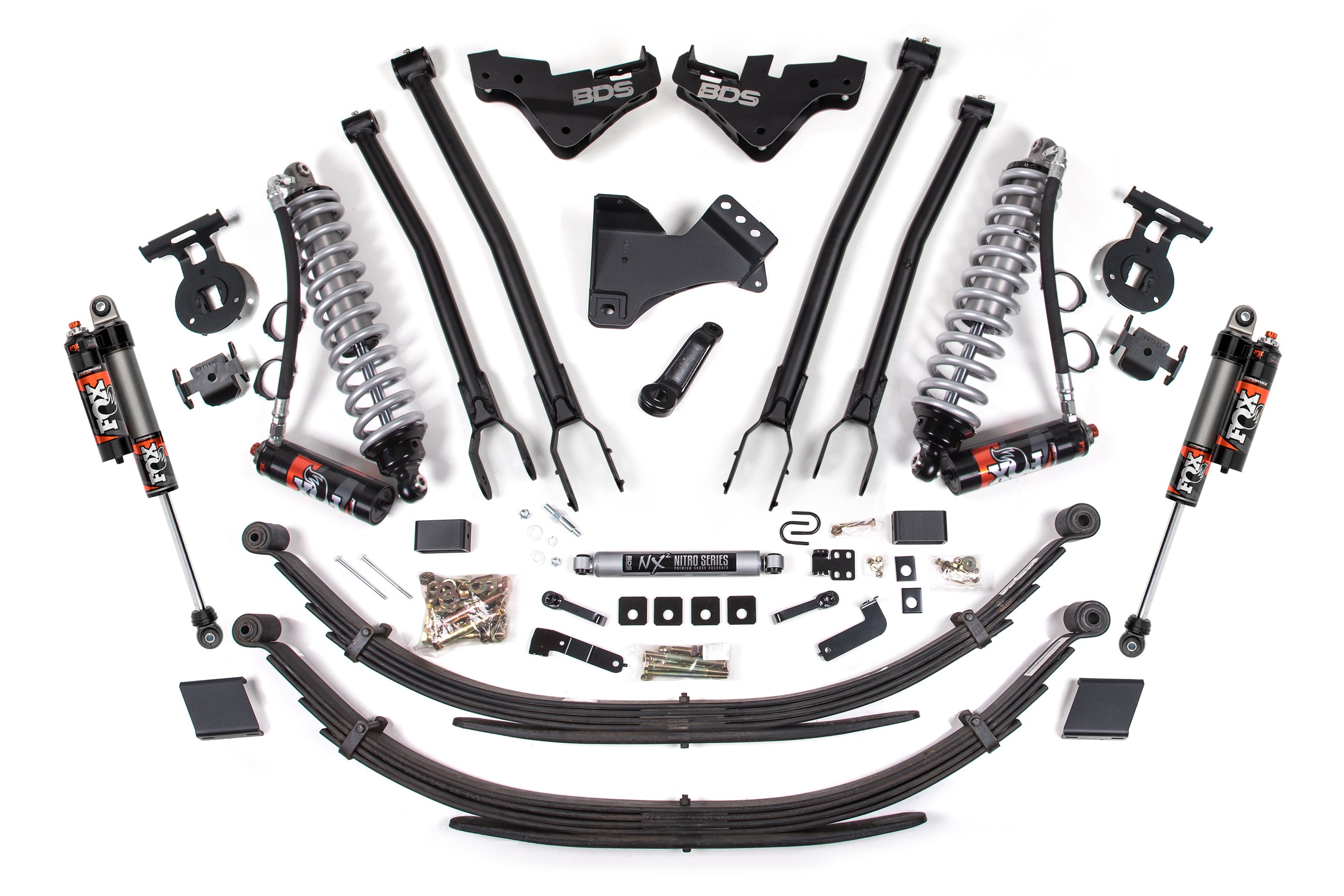 5 Inch Lift Kit w/ 4-Link | FOX 2.5 Performance Elite Coil-Over Conversion | Ford F250/F350 Super Duty (23-26) 4WD | Diesel