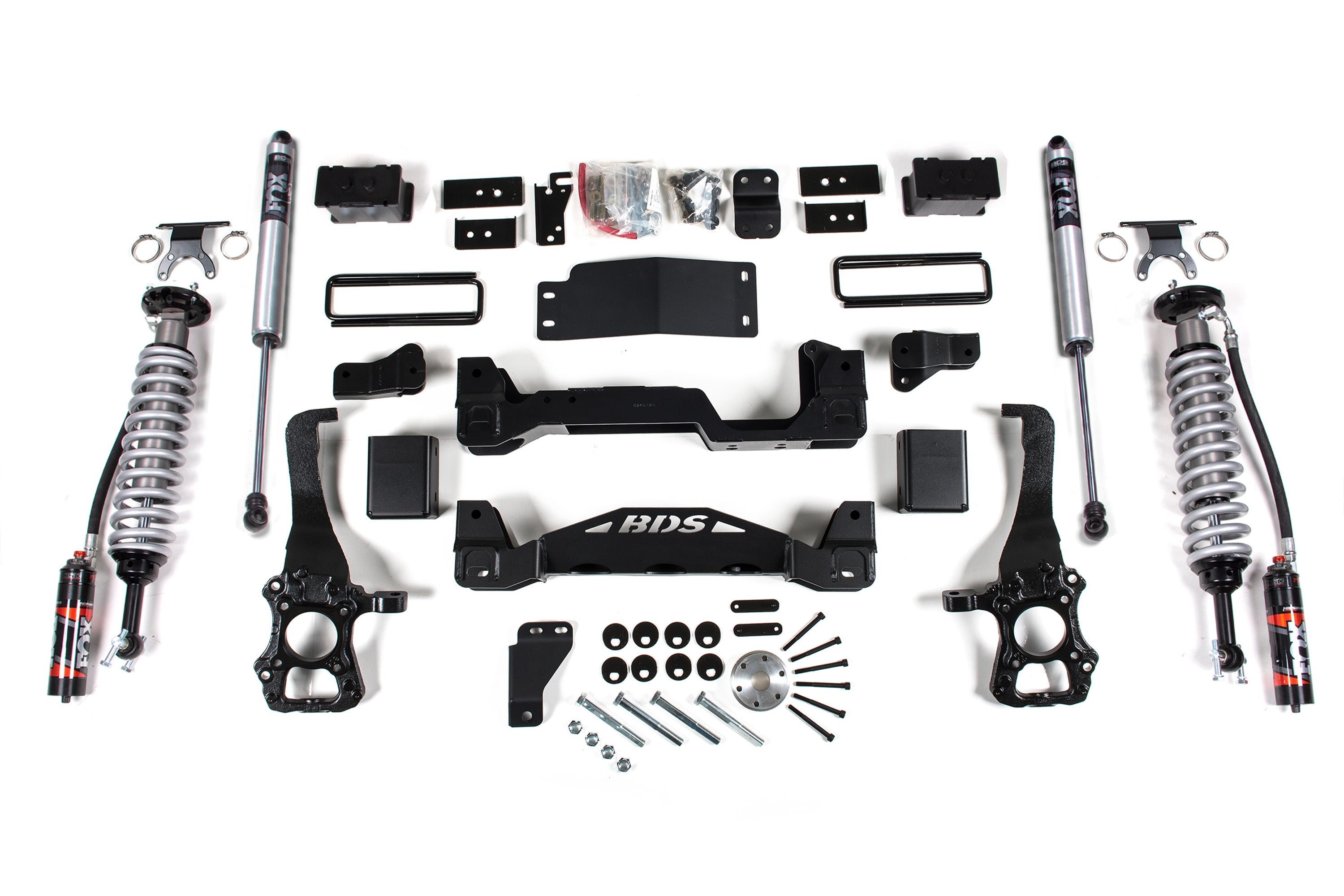 6-inch lift kit featuring FOX 2.5 Performance Elite coil-overs for 2015-2020 Ford F150 4WD, including all necessary components.