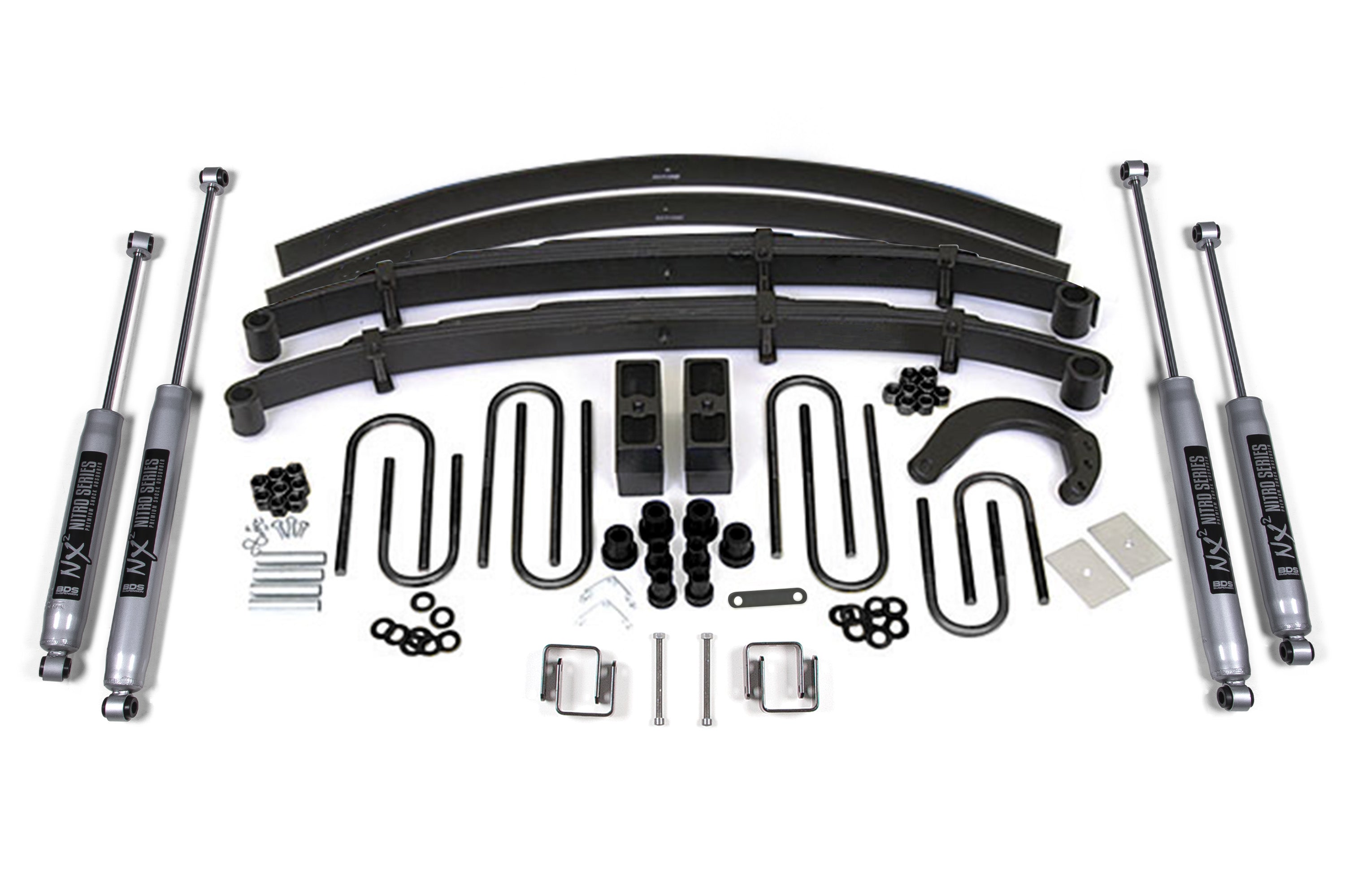 6-inch lift kit for 1988-1991 Chevy/GMC 1/2 Ton Blazer/Suburban 4WD, including shocks, springs, and installation hardware.