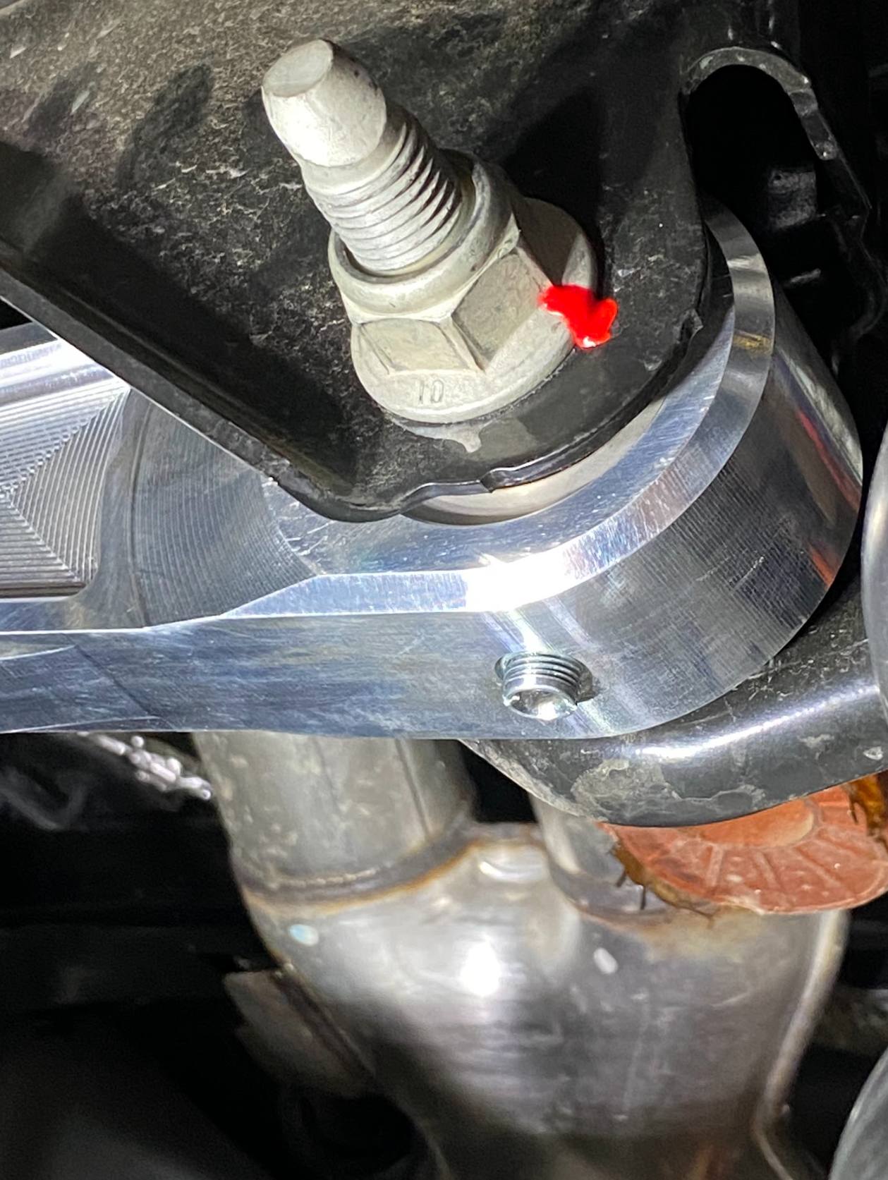 2021-2024 F150 Raptor billet panhard bar featuring an ultra-flex joint, showcasing high-quality construction and durability.