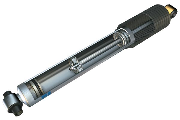Bilstein 5100 rear shock absorber designed for 2-4 inch lift, enhancing off-road performance and stability.