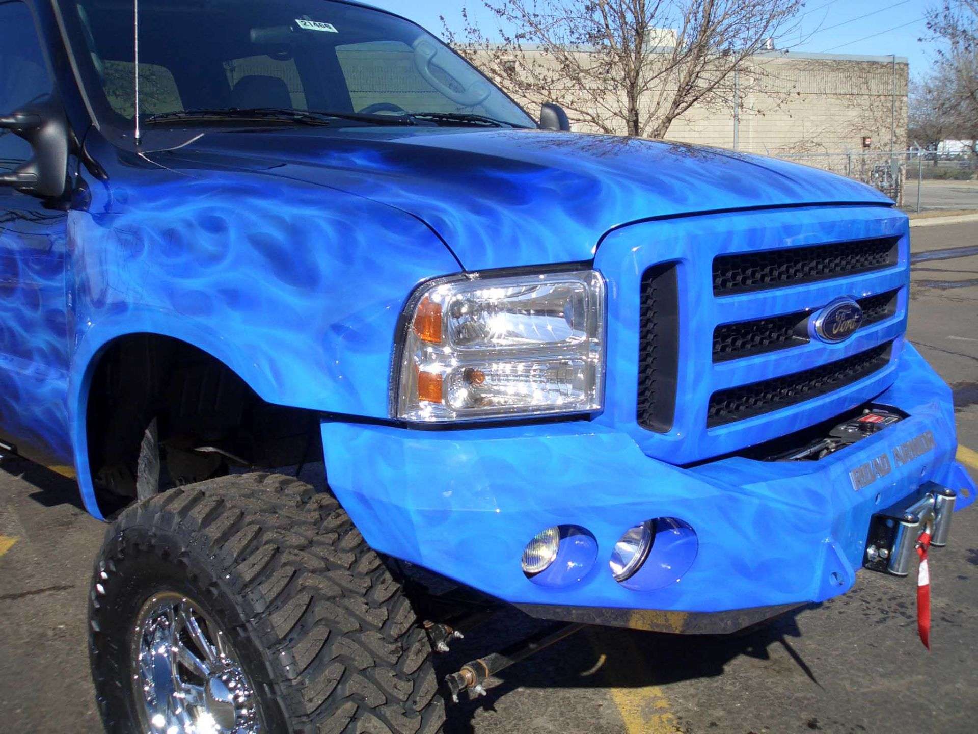 Stealth Front Winch Bumper | Round Holes - Texture Black 1999-2004 Ford F-250 F-350 F-450 Excursion