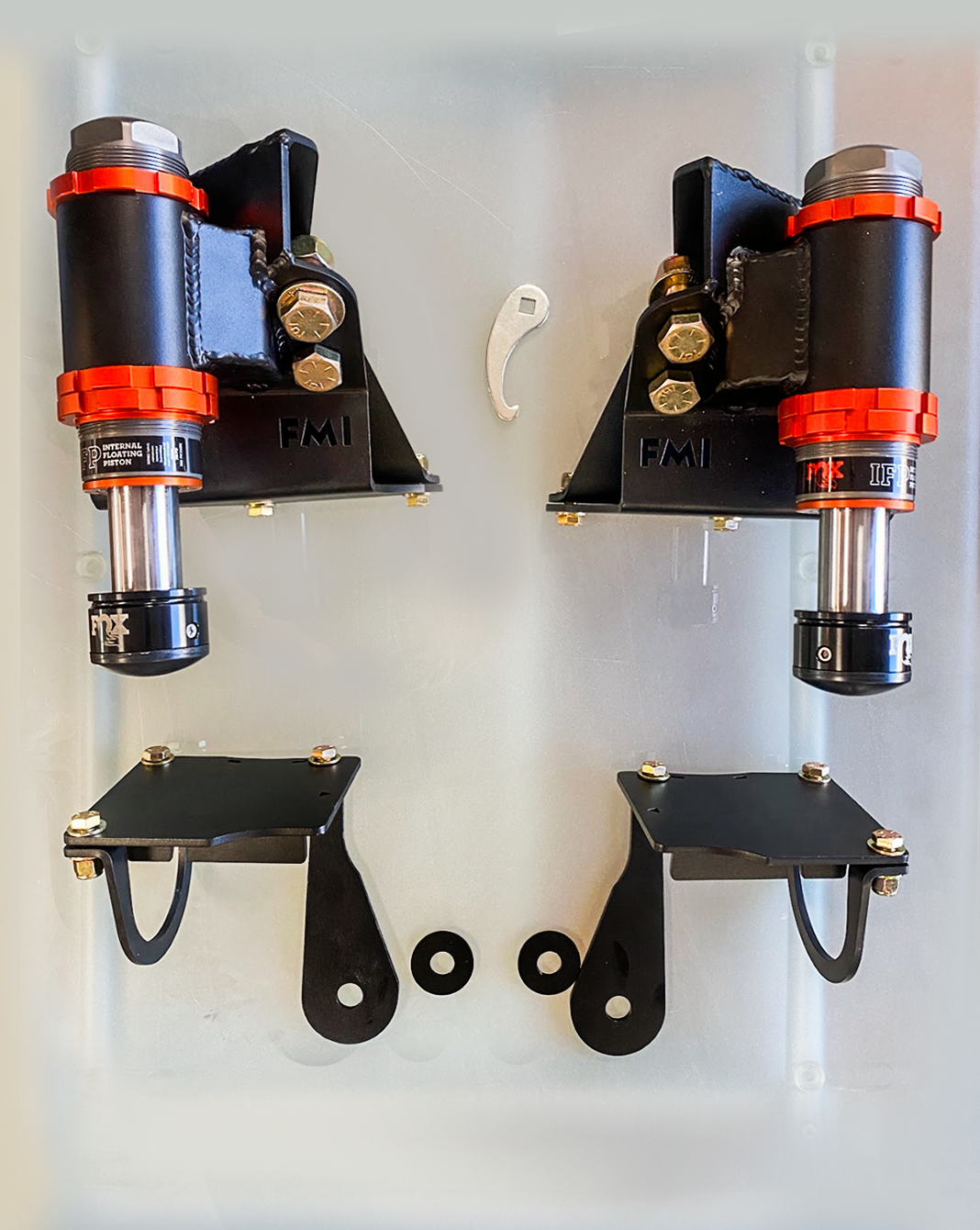 Adjustable rear bump stop kit for 2021 and newer Bronco, featuring durable construction and adjustable components for enhanced off-road performance.
