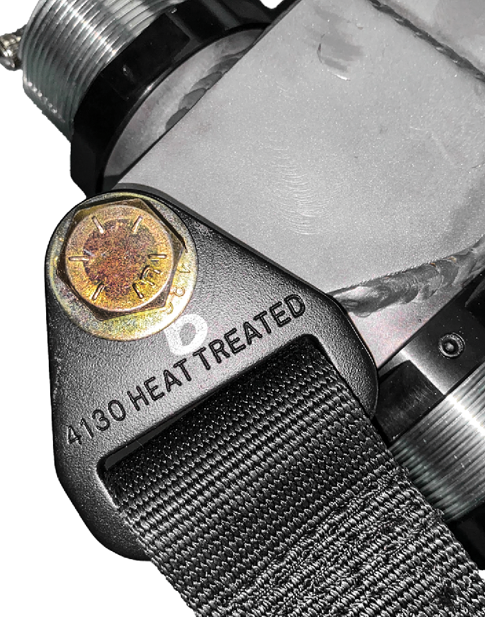 Adjustable front limit strap kit and bump stop for 2021+ Bronco, designed for stock arm suspension systems.