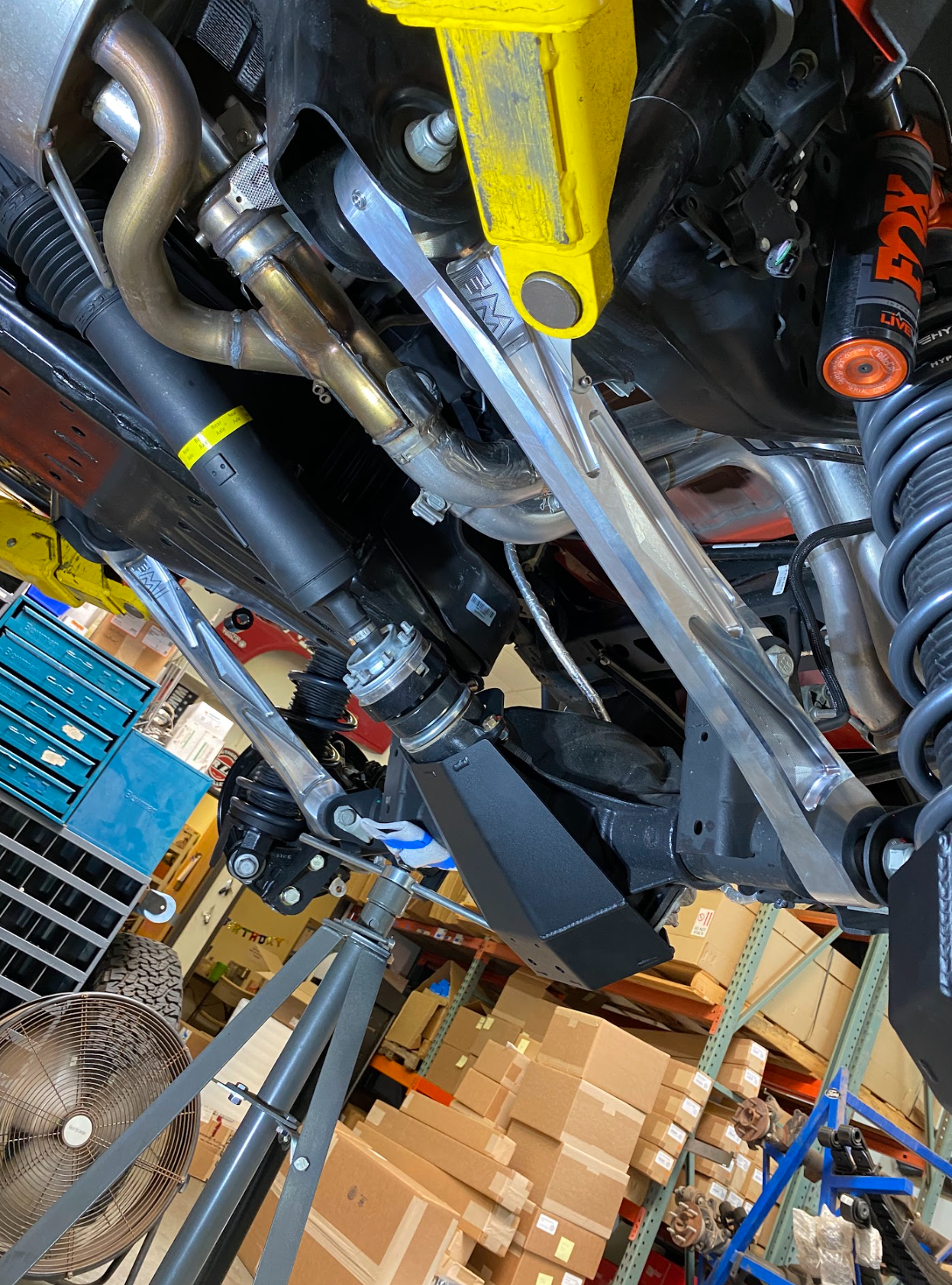 Billet aluminum rear lower suspension arms with ultra-flex joints for 2022 Bronco Raptor, showcasing durable construction and performance.