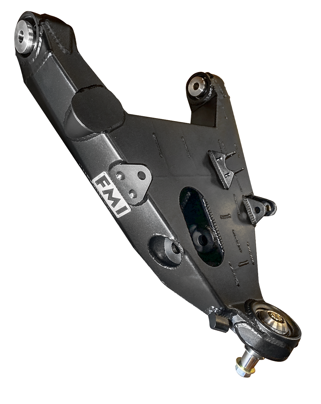 Fabricated lower control arms for 2022+ Bronco Raptor, designed for stock width, enhancing off-road performance and durability.